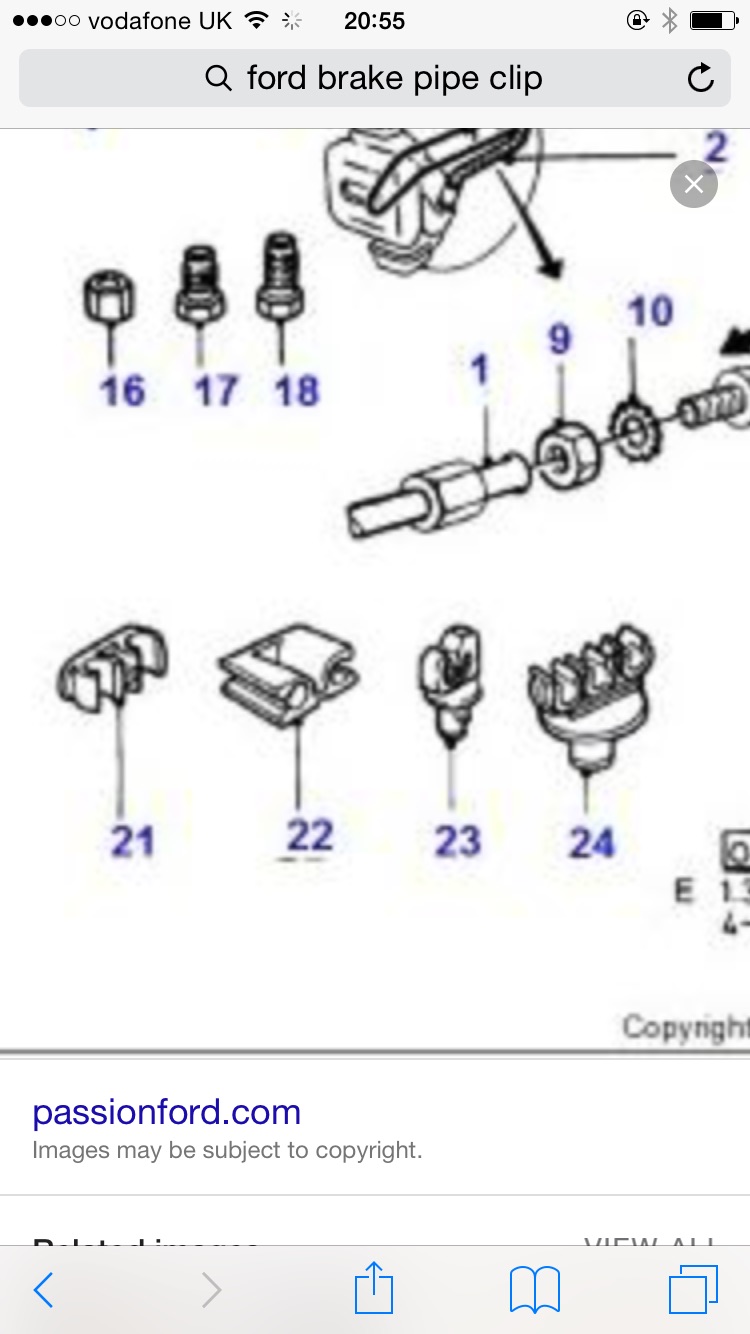 Ford fiesta brake pipe clips #5