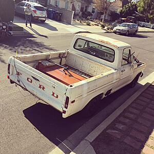 Ford truck (F100) frame swapped onto a Crown Vic (police car) Brits abroad!-7juswbt.jpg