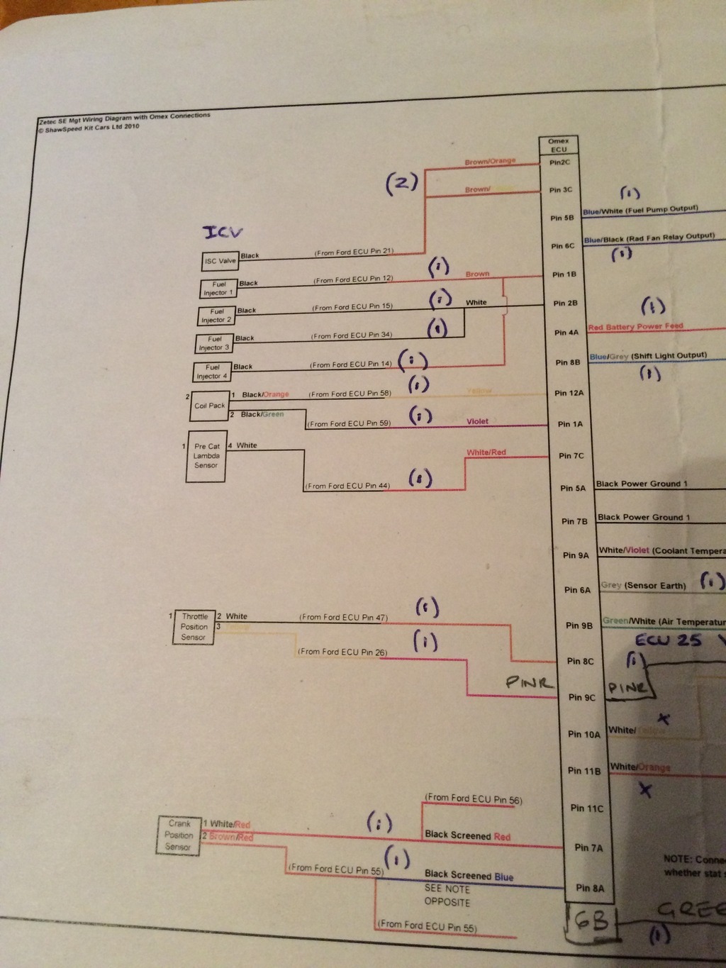 No spark on new zetec turbo build - PassionFord - Ford ... 8 round plug wiring diagram 